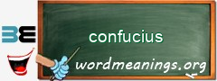 WordMeaning blackboard for confucius